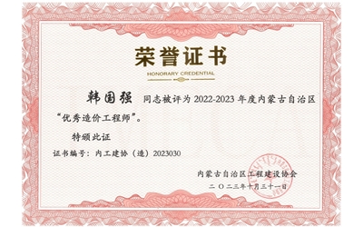 标题：荣誉证书
浏览次数：833
发布时间：2024-03-05